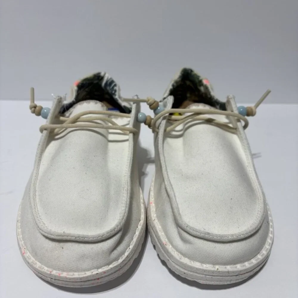 Hey Dude Women’s Wendy Fringe Salt Slip-On Shoes, Size 9 M